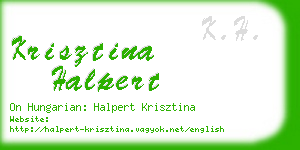krisztina halpert business card